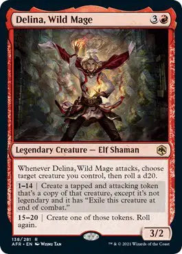Magic: Adventures in the Forgotten Realms - Delina, Wild Mage #138 (NM)