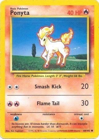 Pokémon TCG - Base Set (Unlimited) - Ponyta #60 (LP)