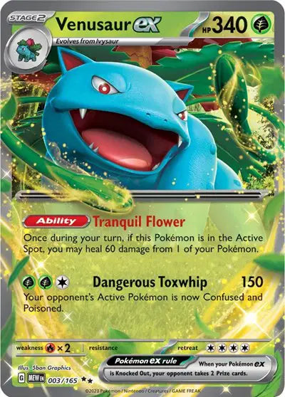 Pokémon TCG - SV151 - Venusaur ex (003/165) (NM)