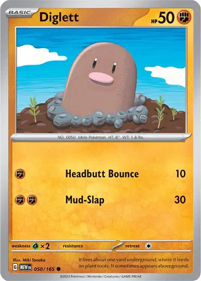 Pokémon TCG - SV151 - Diglett (050/165) (NM)