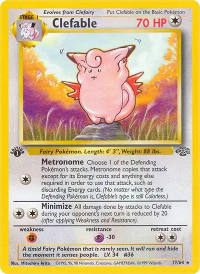 Pokémon TCG - Jungle - Clefable #17 (LP)