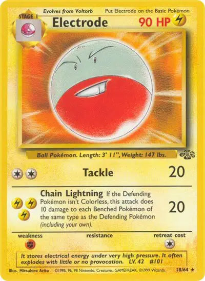 Pokémon TCG - Jungle - Electrode #18 (LP)