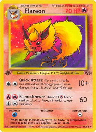 Pokémon TCG - Jungle - Flareon #19 (LP)