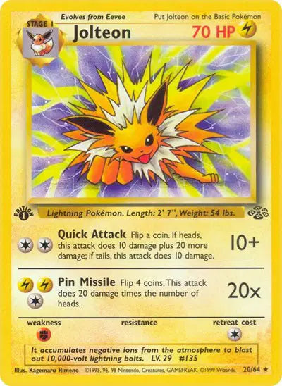 Pokémon TCG - Jungle - Jolteon #20 (LP)