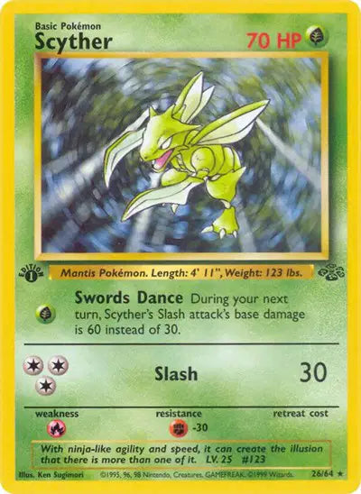 Pokémon TCG - Jungle - Scyther #26 (LP)
