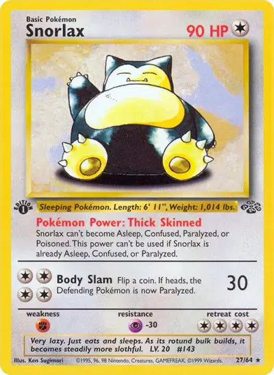 Pokémon TCG - Jungle - Snorlax #27 (LP)