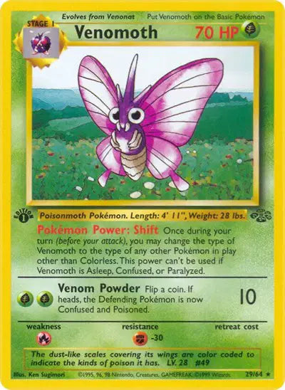 Pokémon TCG - Jungle - Venomoth #29 (LP)