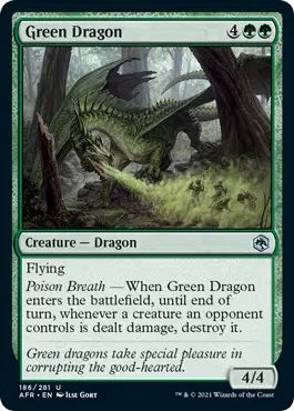 Magic: Adventures in the Forgotten Realms - Green Dragon #186 (NM)