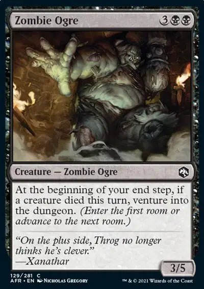 Magic: Adventures in the Forgotten Realms - Zombie Ogre #129 (NM)
