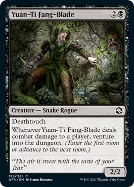 Magic: Adventures in the Forgotten Realms - Yuan-Ti Fang-Blade #128 (NM)