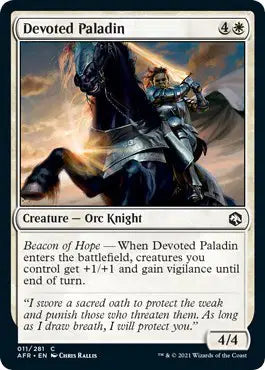 Magic: Adventures in the Forgotten Realms - Devoted Paladin #11 (NM)