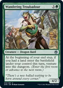 Magic: Adventures in the Forgotten Realms - Wandering Troubadour #210 (NM)