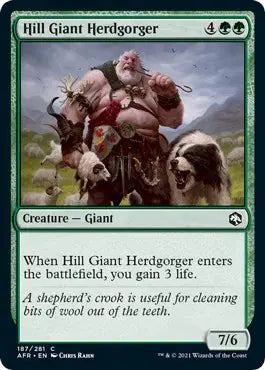 Magic: Adventures in the Forgotten Realms - Hill Giant Herdgorger #187 (NM)