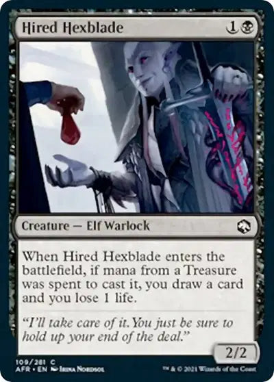 Magic: Adventures in the Forgotten Realms - Hired Hexblade #109 (NM)
