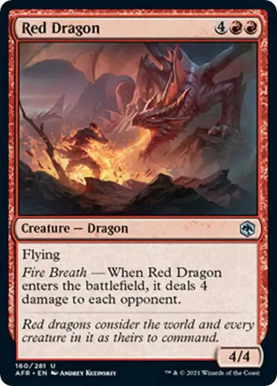 Magic: Adventures in the Forgotten Realms - Red Dragon #160 (NM)