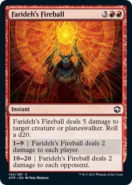Magic: Adventures in the Forgotten Realms - Farideh's Fireball #142 (NM)