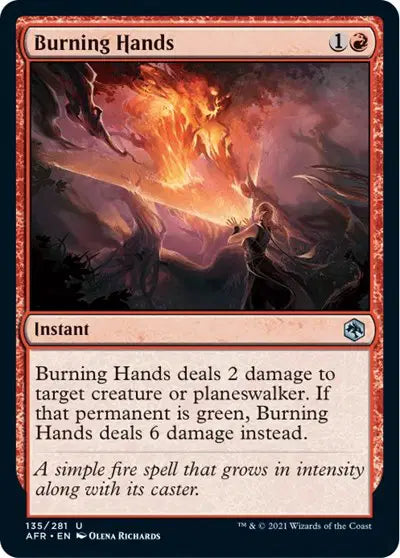 Magic: Adventures in the Forgotten Realms - Burning Hands #135 (NM)