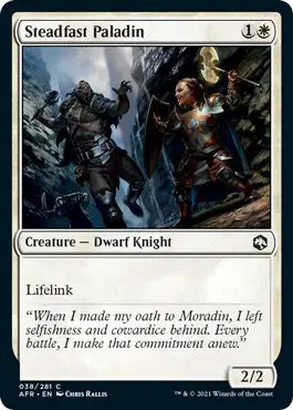 Magic: Adventures in the Forgotten Realms - Steadfast Paladin #38 (NM)