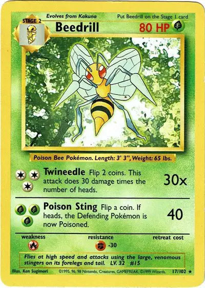 Beedrill #17 Pokémon TCG Card