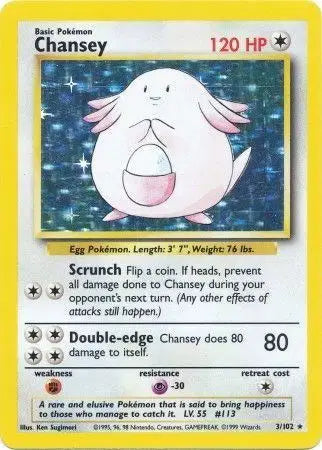 Chansey #3 Pokémon TCG Card
