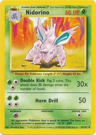 Nidorino #37 Pokémon TCG Card