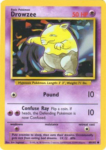 Pokémon TCG - Base Set (Unlimited) - Drowzee #49 (LP)