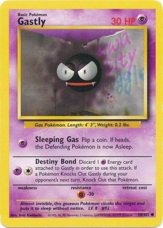 Pokémon TCG - Base Set (Unlimited) - Gastly #50 (LP)