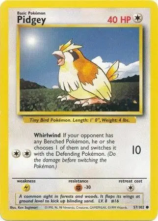 Pidgey #57 Pokémon TCG Card
