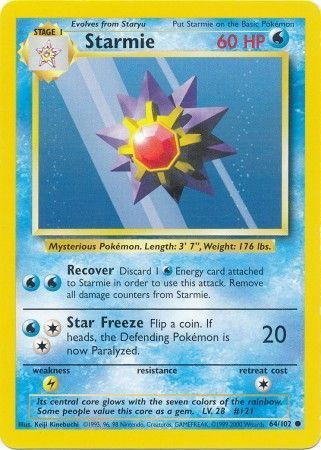 Pokémon TCG - Base Set (Unlimited) - Starmie #64 (LP)