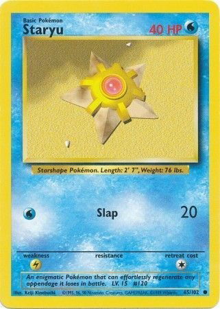 Pokémon TCG - Base Set (Unlimited) - Staryu #65 (LP)