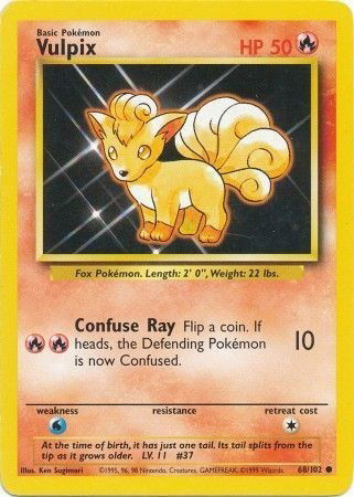 Pokémon TCG - Base Set (Unlimited) - Vulpix #68 (LP)