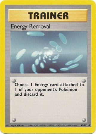 Pokémon TCG - Base Set (Unlimited) - Energy Removal #92 (LP)