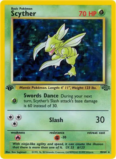 Pokémon TCG - Jungle - Scyther #10 (LP)