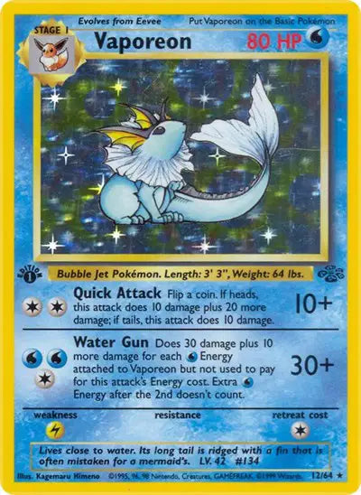 Pokémon TCG - Jungle - Vaporeon #12 (LP)