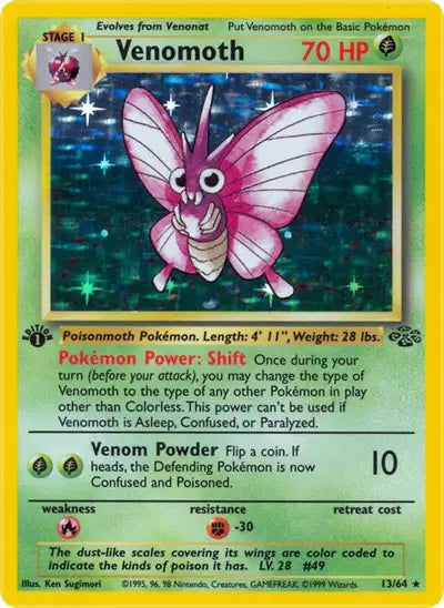 Pokémon TCG - Jungle - Venomoth #13 (LP)