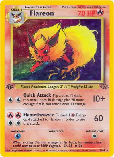 Pokémon TCG - Jungle - Flareon #3 (LP)