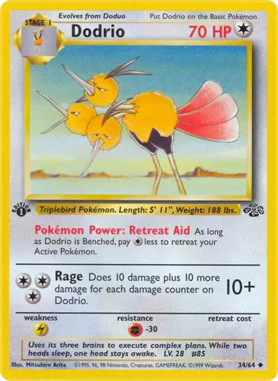 Pokémon TCG - Jungle - Dodrio #34 (LP)