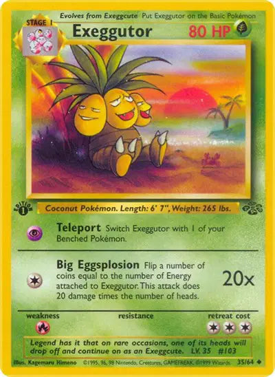 Pokémon TCG - Jungle - Exeggutor #35 (LP)