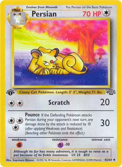 Pokémon TCG - Jungle - Persian #42 (LP)
