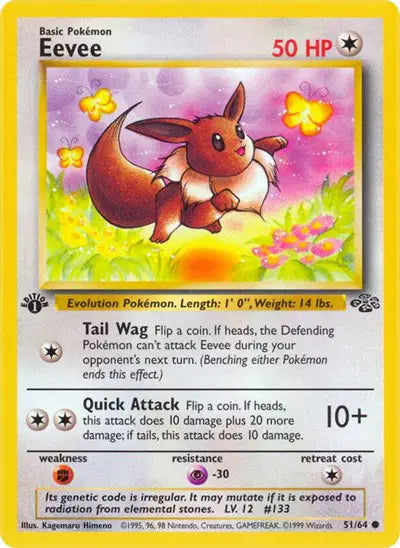 Pokémon TCG - Jungle - Eevee #51 (LP)