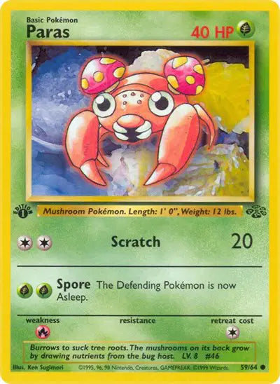 Pokémon TCG - Jungle - Paras #59 (LP)