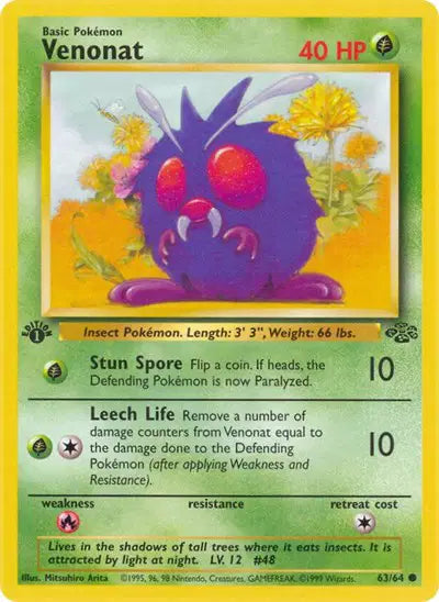Pokémon TCG - Jungle - Venonat #63 (LP)