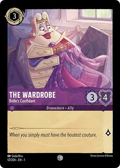 Disney Lorcana: The First Chapter - The Wardrobe - Belle's Confidant (57/204) (NM)