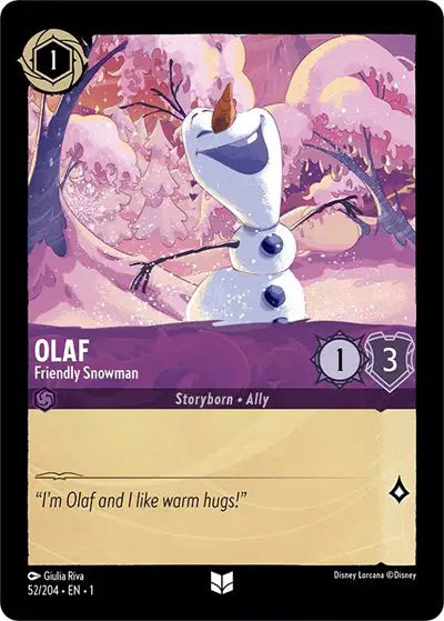 Disney Lorcana: The First Chapter - Olaf - Friendly Snowman (52/204) (NM)