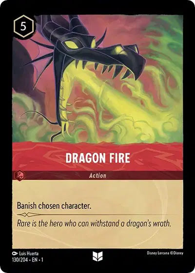 Disney Lorcana: The First Chapter - Dragon Fire (130/204) (NM)