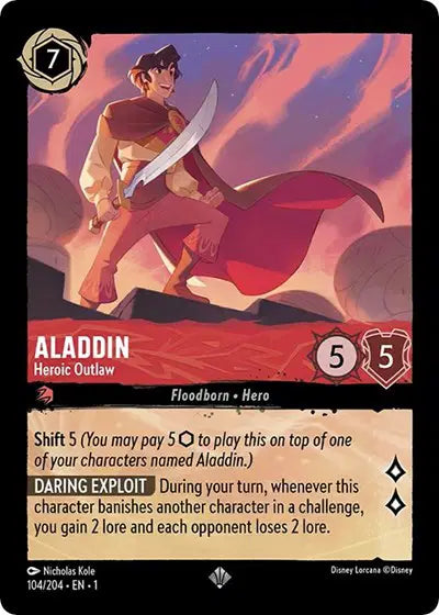 Disney Lorcana: The First Chapter - Aladdin - Heroic Outlaw (104/204) (NM)