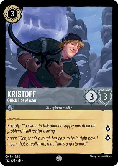 Disney Lorcana: The First Chapter - Kristoff - Official Ice Master (182/204) (NM)