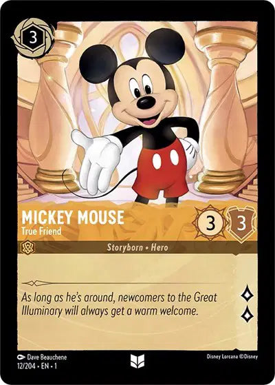 Disney Lorcana: The First Chapter - Mickey Mouse - True Friend (12/204) (NM)