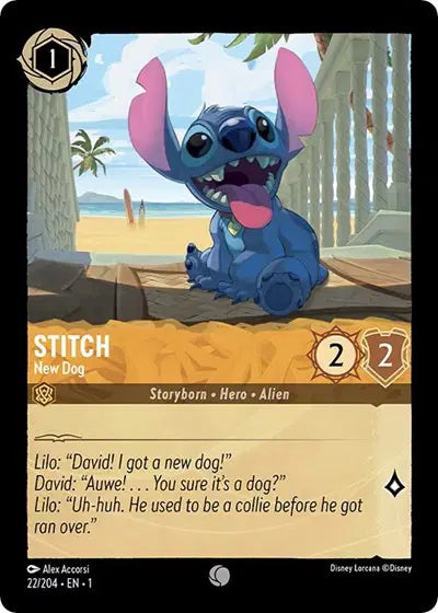Disney Lorcana: The First Chapter - Stitch - New Dog (22/204) (NM)