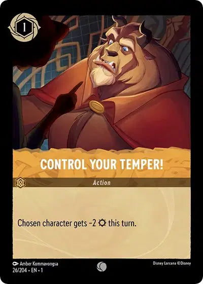 Disney Lorcana: The First Chapter - Control Your Temper! (26/204) (NM)